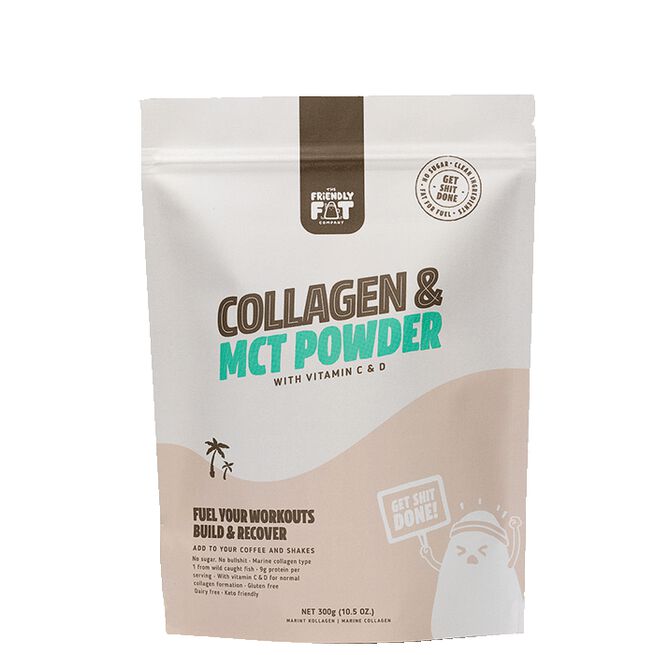 The Friendly Fat Company Kollagen & MCT-pulver med Vitamin C & D 300 g