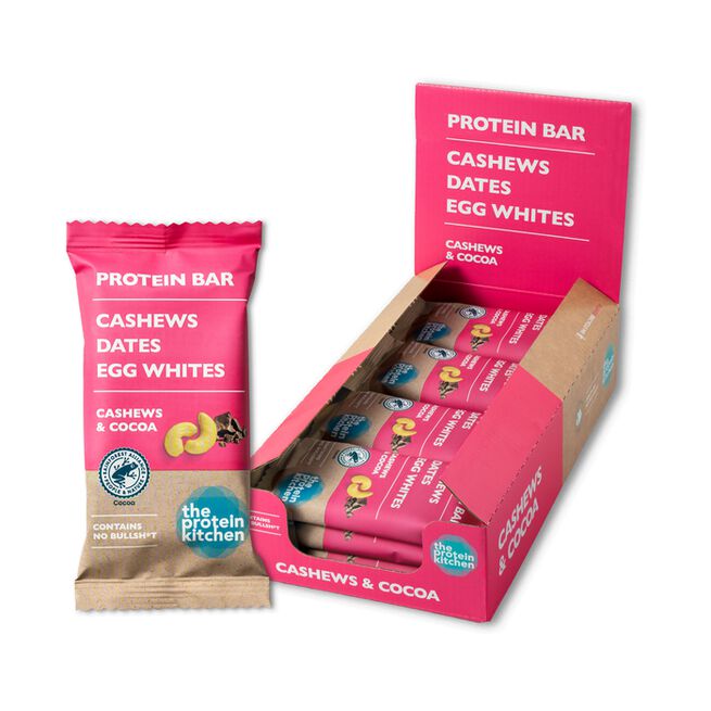The Protein Kitchen 12 x Protein Bar, 50 g Cashew & Cocoa