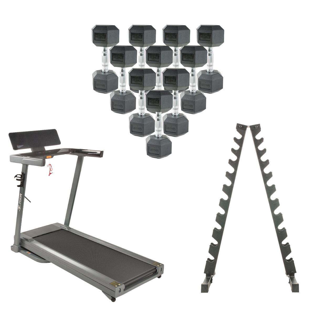 Thor Fitness Hexhantel Gummerad 10kg