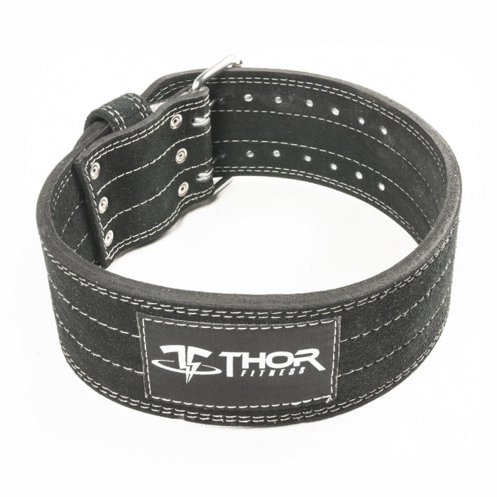 Styrkelyftsbälte - Rejält läder - Svart