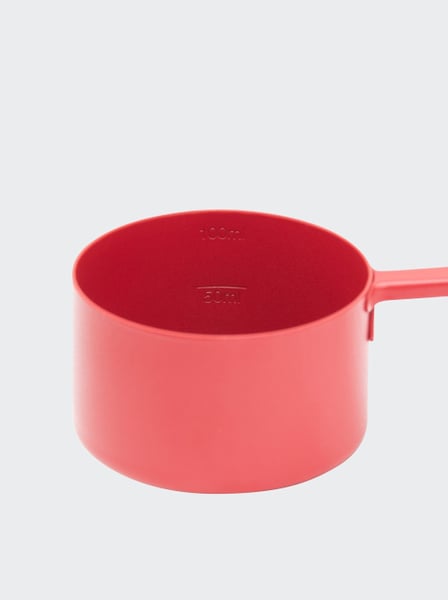 Tyngre Metallskopa med klämma, röd, 100 ml