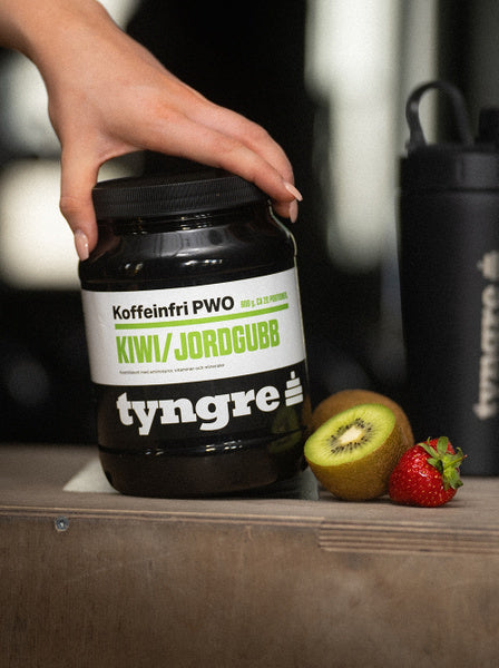 Tyngre PWO Kiwi Jordgubb Koffeinfri - 600g
