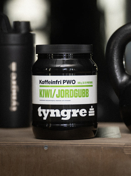 Tyngre PWO Kiwi Jordgubb Koffeinfri - 600g