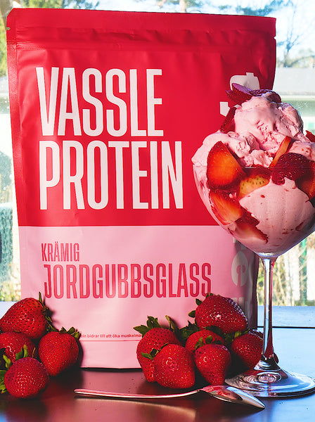 Tyngre Vassle Krämig Jordgubbsglass - 900g