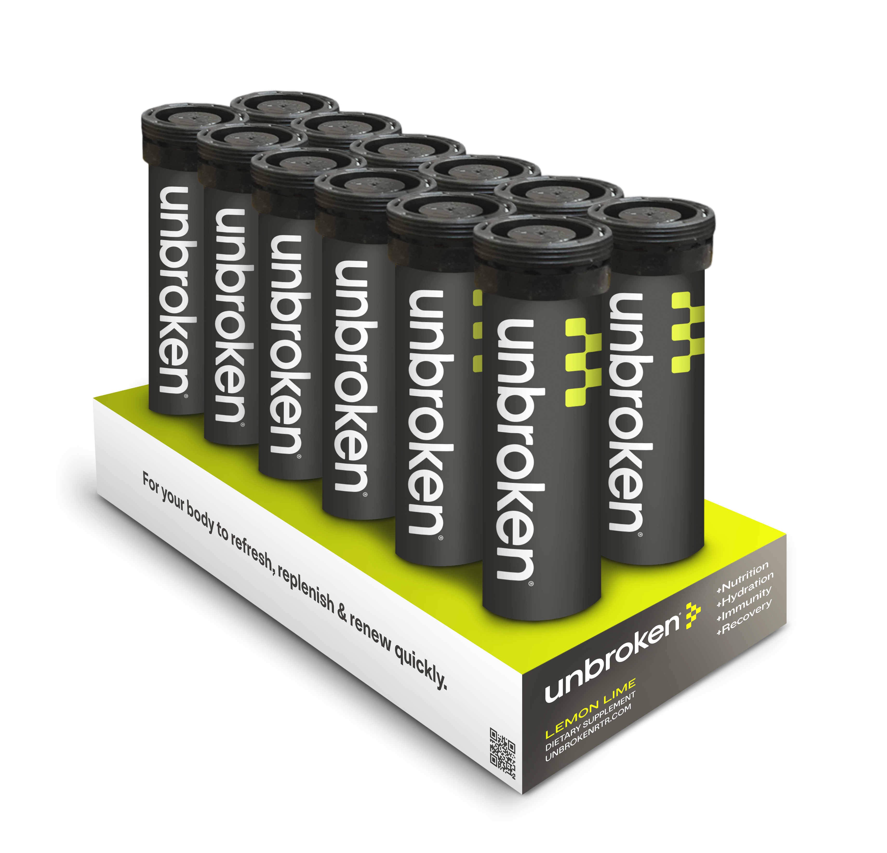 Unbroken Unbroken Lemon Lime 12 Tub 120 portioner