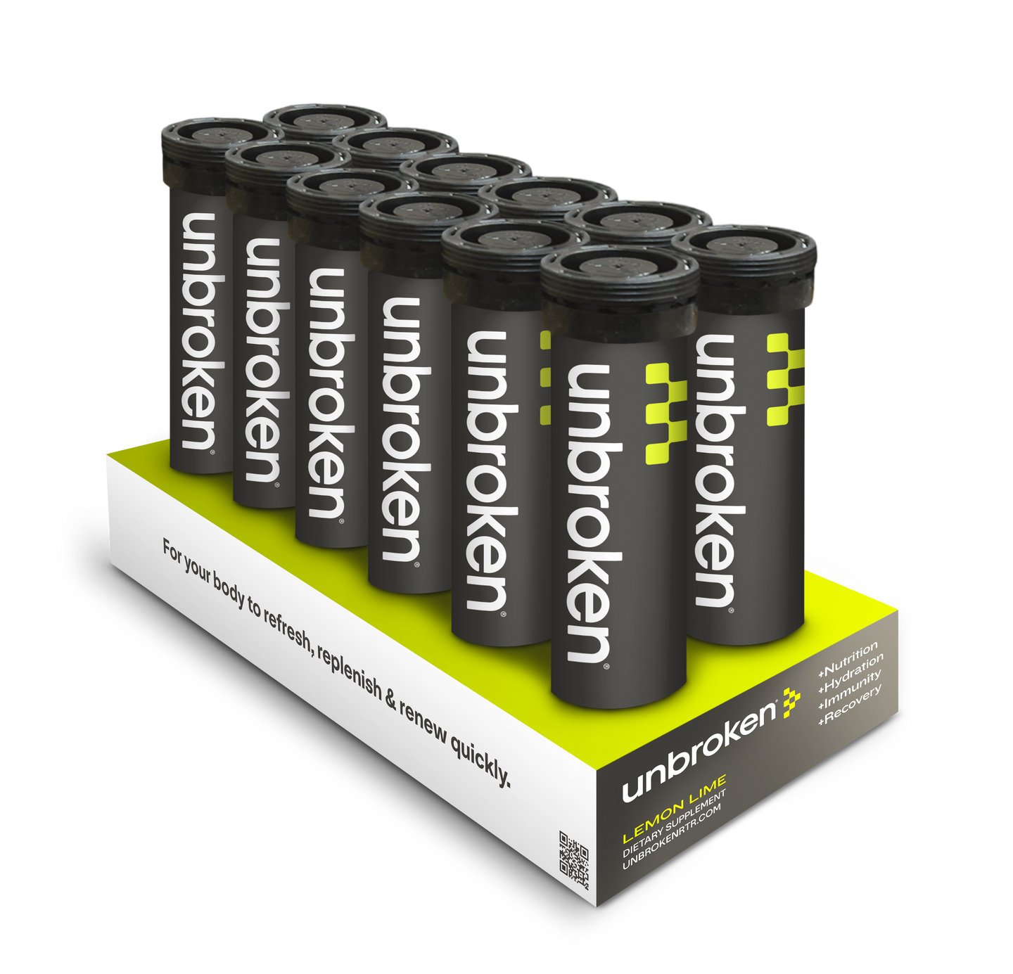 Unbroken Unbroken Lemon Lime 12 Tub 120 portioner