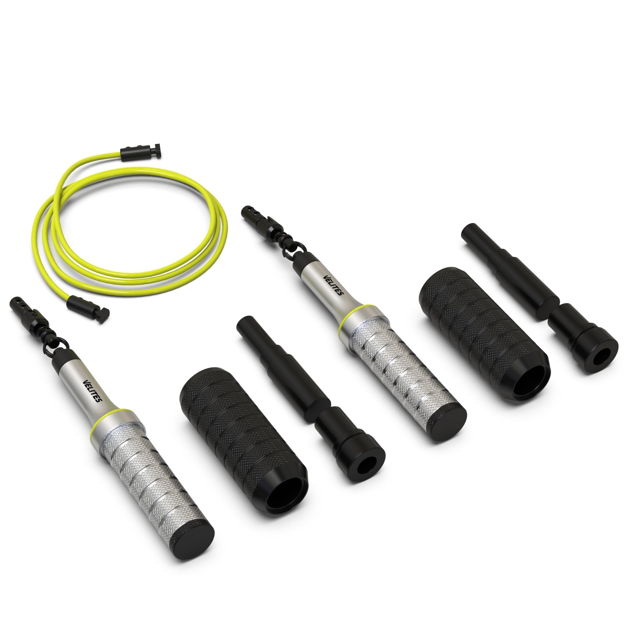 Velites Jump Rope Earth 2.0 Silver + Weights Pack
