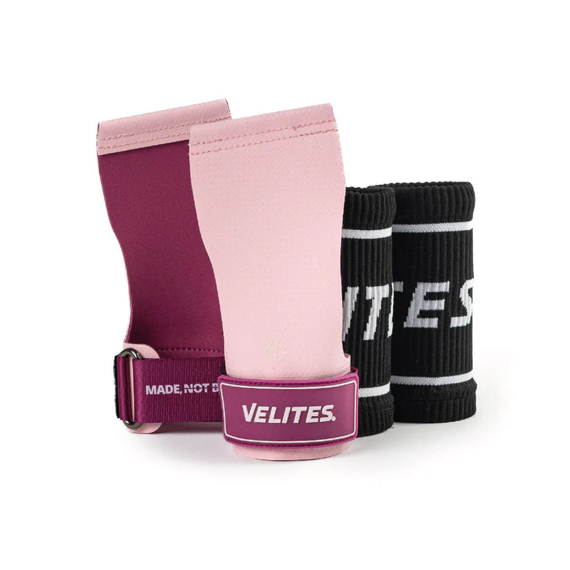 Velites Quad Ultra Hand Grips No Chalk - Pink Kit