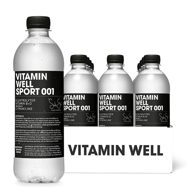 Vitamin Well 12 x Vitamin Well Vitamindryck 500ml Sport 001 Lemon/Lime