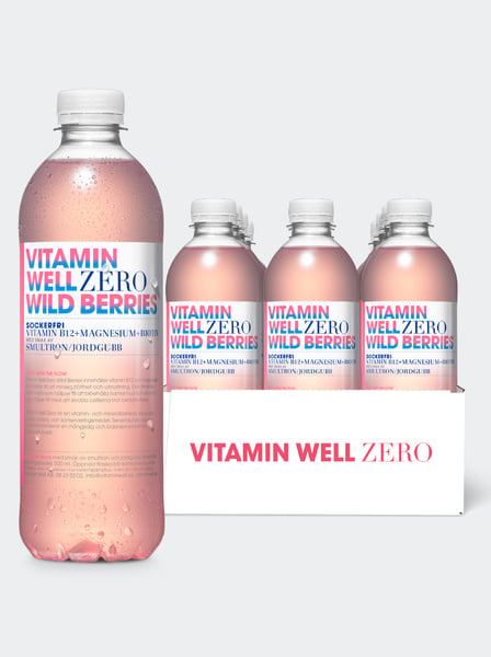 Vitamin Well 12 x Vitamin Well Zero, 500 ml, Wild Berries 2 kr pant Wild Berries