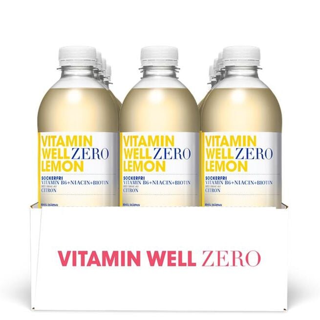 Vitamin Well 12 x Vitamin Well Zero Vitamindryck 500 ml Lemon