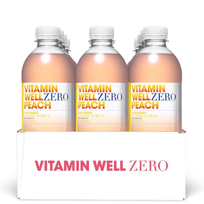 Vitamin Well 12 x Vitamin Well Zero Vitamindryck 500 ml Peach