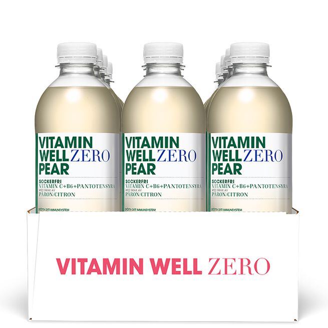 Vitamin Well 12 x Vitamin Well Zero Vitamindryck 500 ml Pear Lemon