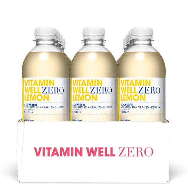 Vitamin Well 12 x Vitamin Well Zero Vitamindryck 500 ml Lemon