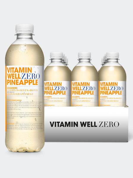 Vitamin Well 12 x Vitamin Well Zero Vitamindryck 500 ml Pineapple