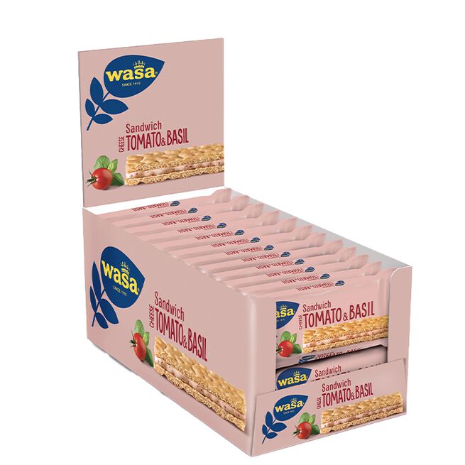 Wasa 24 x Wasa Sandwich, Tomato & Basil, 40 g