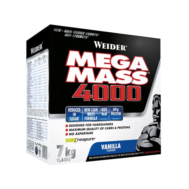 Weider Mega Mass 4000 Gainer 7 kg Vanilj