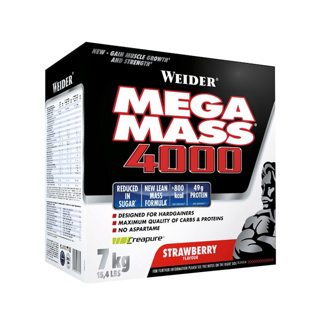 Weider Mega Mass 4000 Gainer 7 kg Jordgubb