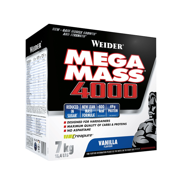 Weider Mega Mass 4000 Gainer 7 kg Vanilj