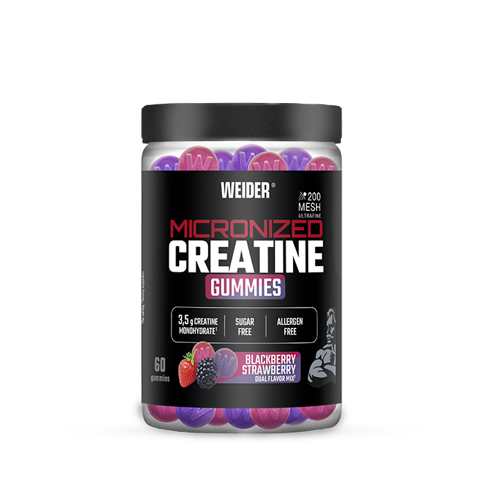 Weider Micronized 200 Mesh Creatine 60 gummies Blackberry/Strawberry