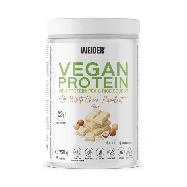 Weider Veganskt Proteinpulver 750 g White Choco Hazelnut