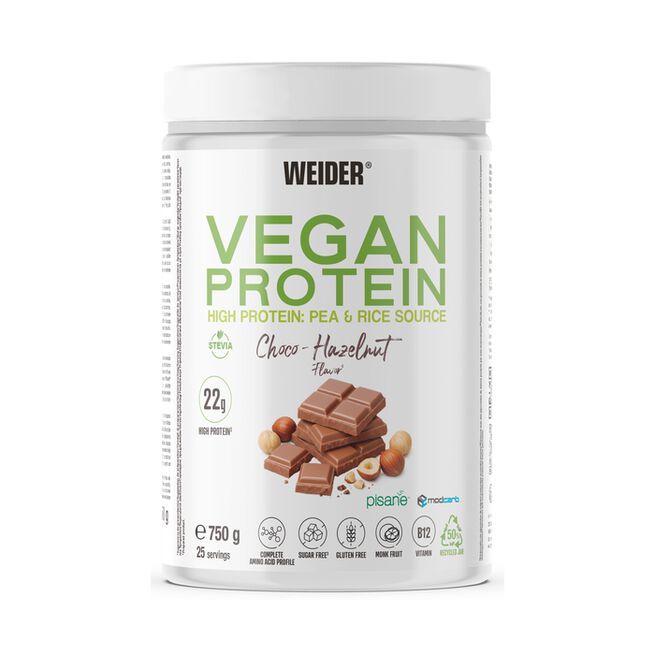 Weider Veganskt Proteinpulver 750 g Choco Hazelnut